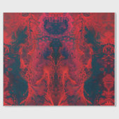 Papier Cadeau Papier d'emballage en marbre rouge et noir (Plat)