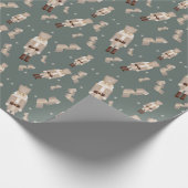 Papier Cadeau Papier d'emballage en or noisette de Noël (Coin)