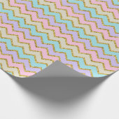 Papier Cadeau Papier d'emballage en pastel de Chevron (Coin)