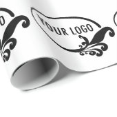 Papier Cadeau Papier D'emballage Entreprise Logo Personnalisé Pr (Coin rond)