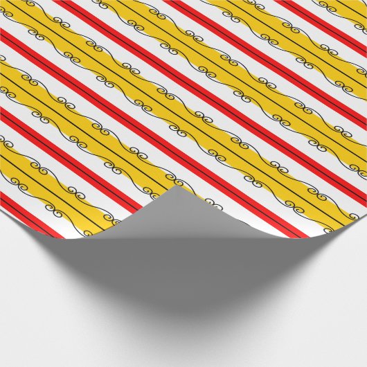 Papier Cadeau Papier d'emballage espagnol à bande (Coin)
