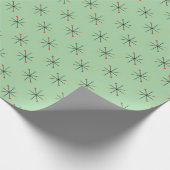 Papier Cadeau Papier d'emballage étoile du milieu du siècle (Coin)
