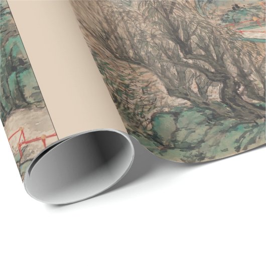 Papier Cadeau Papier d'emballage fait sur commande d'art (Coin rond)