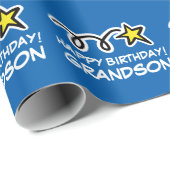 Papier Cadeau Papier d'emballage fait sur commande de petit-fils (Coin rond)