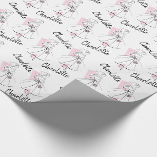Papier Cadeau Papier d'emballage Fashion Bride Pink Name