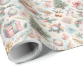 Papier Cadeau Papier d'emballage Festif, charmant, de Noël (Coin rond)