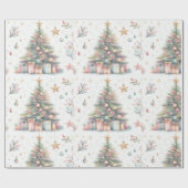 Papier Cadeau Papier d'emballage festif de Noël orné (Plat)