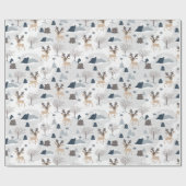 Papier Cadeau Papier d'emballage festif pour cerfs (Plat)