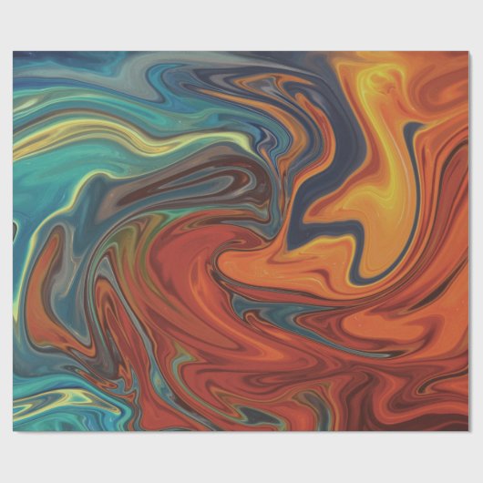 Papier Cadeau papier d'emballage feu et glace (Plat)