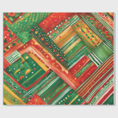 Papier Cadeau papier d'emballage fiesta patchwork (Plat)