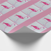 Papier Cadeau papier d'emballage Flamant rose (Coin)