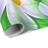 Papier Cadeau papier d'emballage fleur marguerite (Coin rond)