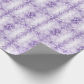 Papier Cadeau Papier d'emballage Fleurs blanches violettes (Coin)