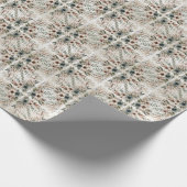 Papier Cadeau Papier d'emballage Fleurs Bleues Ivoire Aquarelle (Coin)