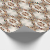 Papier Cadeau Papier d'emballage Fleurs de bijoux or élégants (Coin)