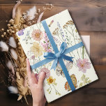 Papier Cadeau Papier d'emballage fleurs sauvages bohème<br><div class="desc">Ce papier d'emballage à fleurs sauvages boho présente un design vibrant et artistique, mettant en valeur un éventail de fleurs sauvages colorées qui incarnent une esthétique libre et spontanée. Fabriqué à partir de matériaux de haute qualité et respectueux de l'environnement, il offre une durabilité et une sensation luxueuse, ce qui...</div>