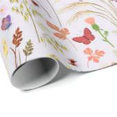 Papier Cadeau Papier d'emballage Fleurs sauvages de printemps (Coin rond)