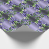 Papier Cadeau Papier d'emballage Fleurs violettes à l'aquarelle (Coin)