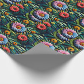 Papier Cadeau Papier d'emballage floral (Coin)