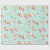 Papier Cadeau papier d'emballage floral chic et chic (Plat)