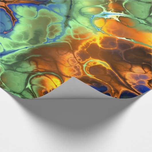 Papier Cadeau papier d'emballage fractal spatial (Coin)