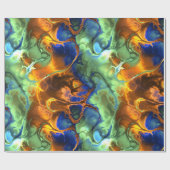 Papier Cadeau papier d'emballage fractal spatial (Plat)