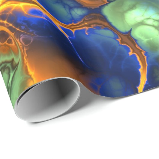 Papier Cadeau papier d'emballage fractal spatial (Coin rond)