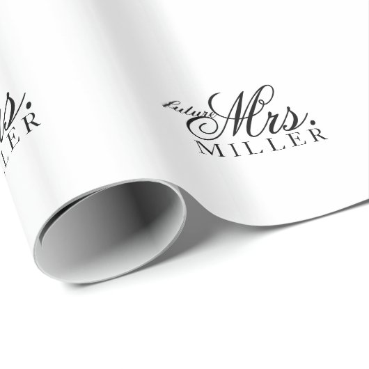 Papier Cadeau Papier d'emballage - future Mme (Coin rond)