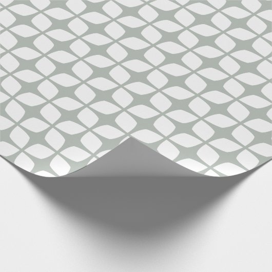 Papier Cadeau Papier d'emballage géométrique moderne de gris (Coin)