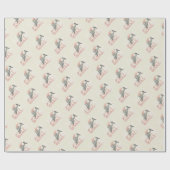 Papier Cadeau Papier d'emballage Gnome de Noël amusant (Plat)