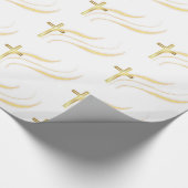 Papier Cadeau Papier d'emballage Gold Cross (Coin)