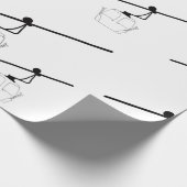 Papier Cadeau Papier d'emballage gondole noir et blanc. (Coin)