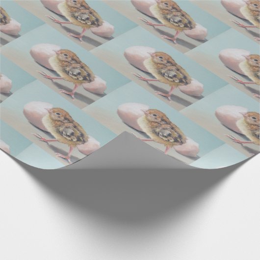 Papier Cadeau Papier d'emballage haché d'art d'oiseau de poussin (Coin)