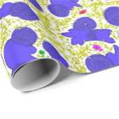 Papier Cadeau Papier d'emballage Hanoukka pour chien mignon (Coin rond)