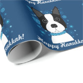 Papier Cadeau Papier d'emballage heureux de Hanoukka Boston (Coin rond)