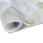 Papier Cadeau Papier d'emballage - Hydrangée blanche (Coin rond)