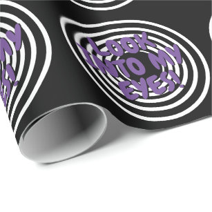 Papier Cadeau Papier d'emballage hypnotique avec cercles psychéd