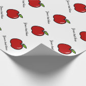Papier Cadeau Papier d'emballage imprimé de fruits de pomme roug (Coin)