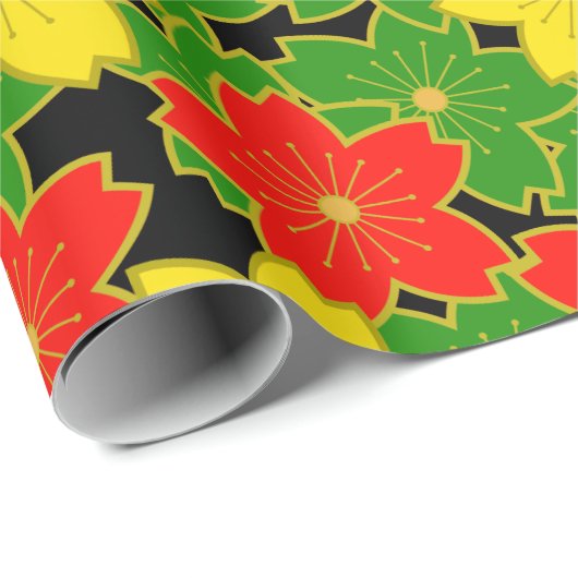 Papier Cadeau papier d'emballage japonais lavi style sakura (Coin rond)