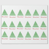 Papier Cadeau Papier d'emballage - Joyeux arbre de Noël (Plat)