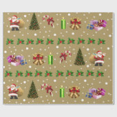 Papier Cadeau Papier d'emballage Joyeux noel (Plat)