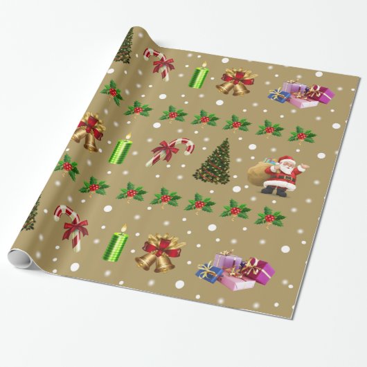 Papier Cadeau Papier d'emballage Joyeux noel (Déroulé)