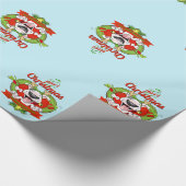 Papier Cadeau Papier d'emballage "Joyeux Noël " de bull-terrier (Coin)