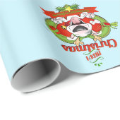 Papier Cadeau Papier d'emballage "Joyeux Noël " de bull-terrier (Coin rond)