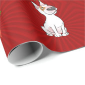 Papier Cadeau Papier d'emballage "Joyeux Noël " de bull-terrier (Coin rond)