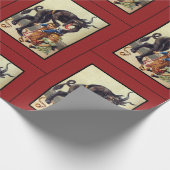 Papier Cadeau Papier d'emballage Krampus rouge (Coin)