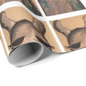 Papier Cadeau papier d'emballage lama (Coin rond)