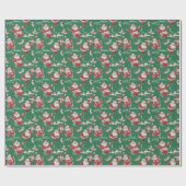 Papier Cadeau Papier d'emballage le père noël de rétro Noël (Plat)