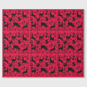 Papier Cadeau Papier d'emballage Leap Deer Red (Plat)