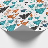 Papier Cadeau Papier d'emballage Little Forest Turquoise-Orange (Coin)